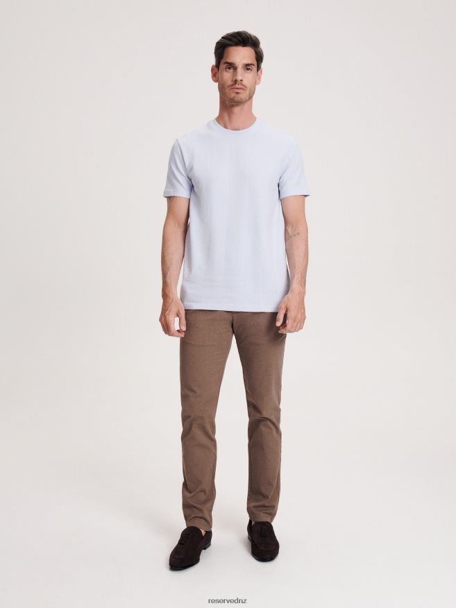 Reserved Men Regular Fit T-Shirt Fashion Style P6H08T1258 Apparel Pale Blue