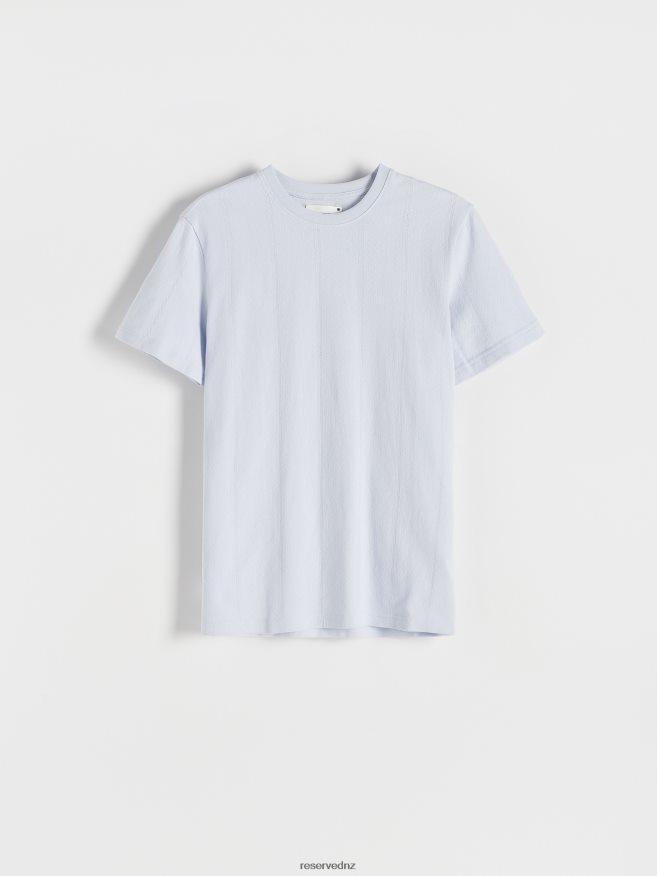 Reserved Men Regular Fit T-Shirt Fashion Style P6H08T1258 Apparel Pale Blue