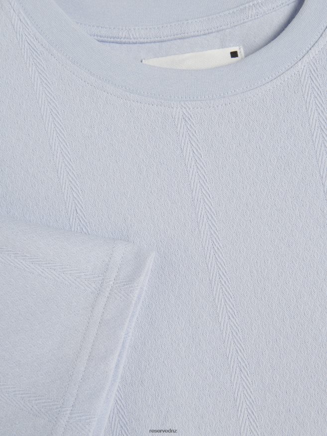 Reserved Men Regular Fit T-Shirt Fashion Style P6H08T1258 Apparel Pale Blue