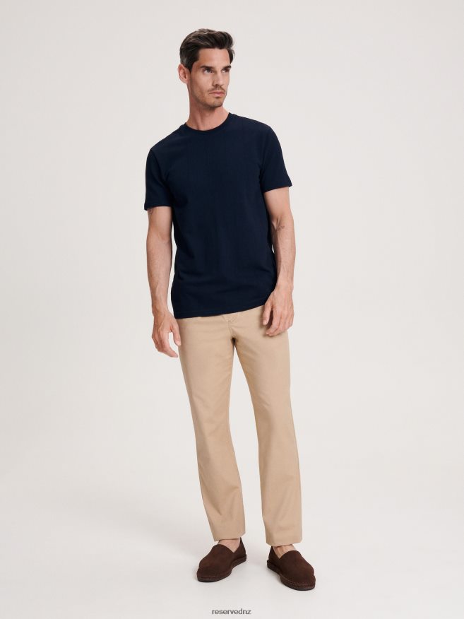 Reserved Men Regular Fit T-Shirt Fashion Style P6H08T1259 Apparel Navy