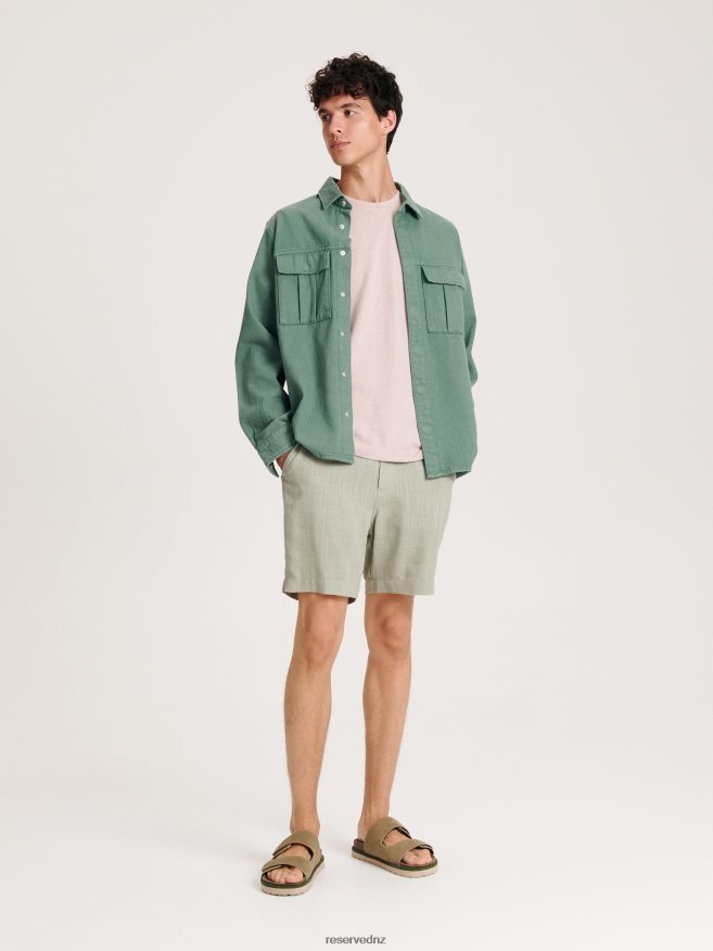 Reserved Men Regular Fit T-Shirt Fashion Style P6H08T1310 Apparel Mauve