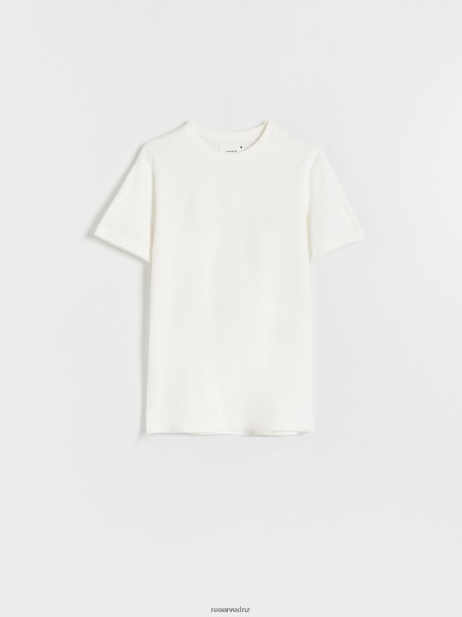 Reserved Men Regular Fit T-Shirt Fashion Style P6H08T1315 Apparel Cream