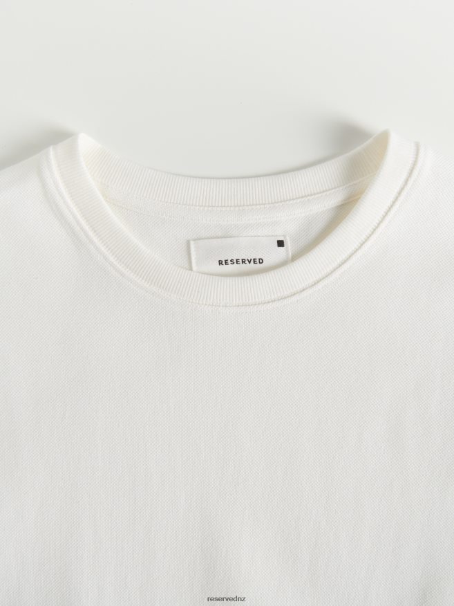 Reserved Men Regular Fit T-Shirt Fashion Style P6H08T1315 Apparel Cream