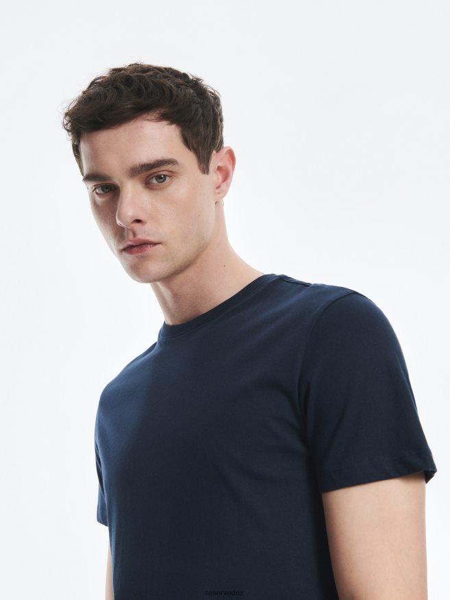 Reserved Men Regular Fit T-Shirt P6H08T1228 Apparel Navy