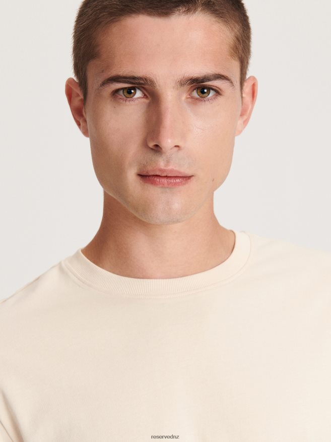Reserved Men Regular Fit T-Shirt P6H08T1229 Apparel Beige