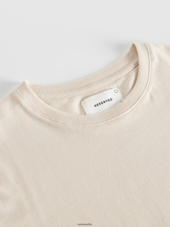 Reserved Men Regular Fit T-Shirt P6H08T1229 Apparel Beige