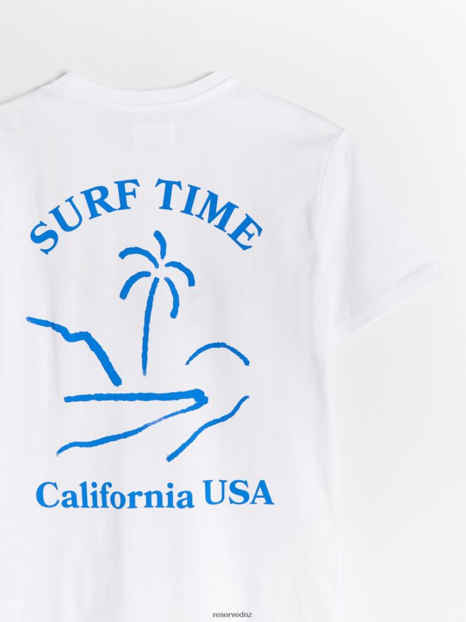 Reserved Men Regular Fit T-Shirt With Back Print P6H08T1302 Apparel Cream