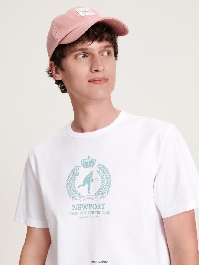 Reserved Men Regular Fit T-Shirt With Print P6H08T1309 Apparel White