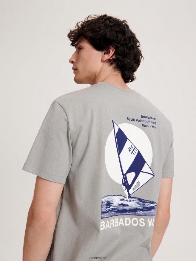 Reserved Men Regular Fit T-Shirt With Print P6H08T1311 Apparel Mid Grey