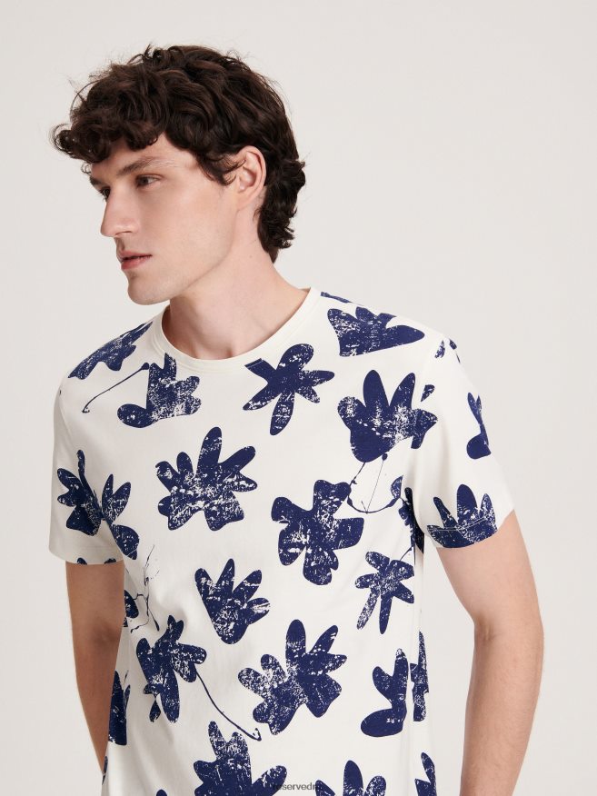 Reserved Men Regular Fit T-Shirt With Print P6H08T1322 Apparel Cream