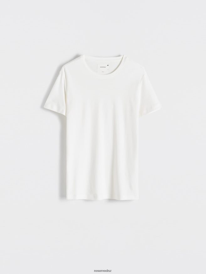 Reserved Men Slim Fit T-Shirt P6H08T1186 Apparel Cream