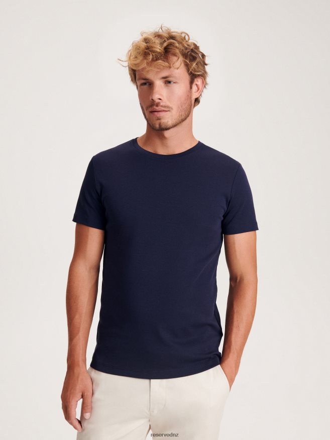 Reserved Men Slim Fit T-Shirt P6H08T1207 Apparel Navy