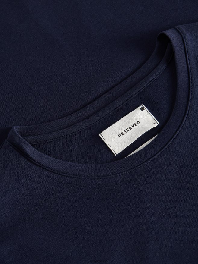 Reserved Men Slim Fit T-Shirt P6H08T1207 Apparel Navy