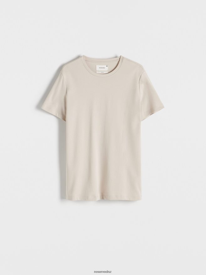 Reserved Men Slim Fit T-Shirt P6H08T1208 Apparel Beige
