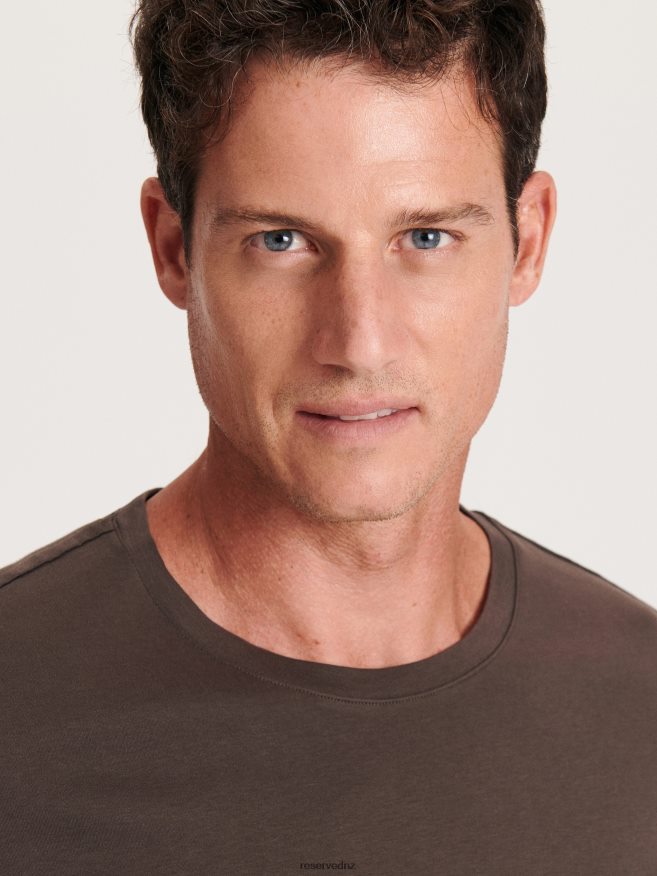 Reserved Men Slim Fit T-Shirt P6H08T1219 Apparel Dusty Brown