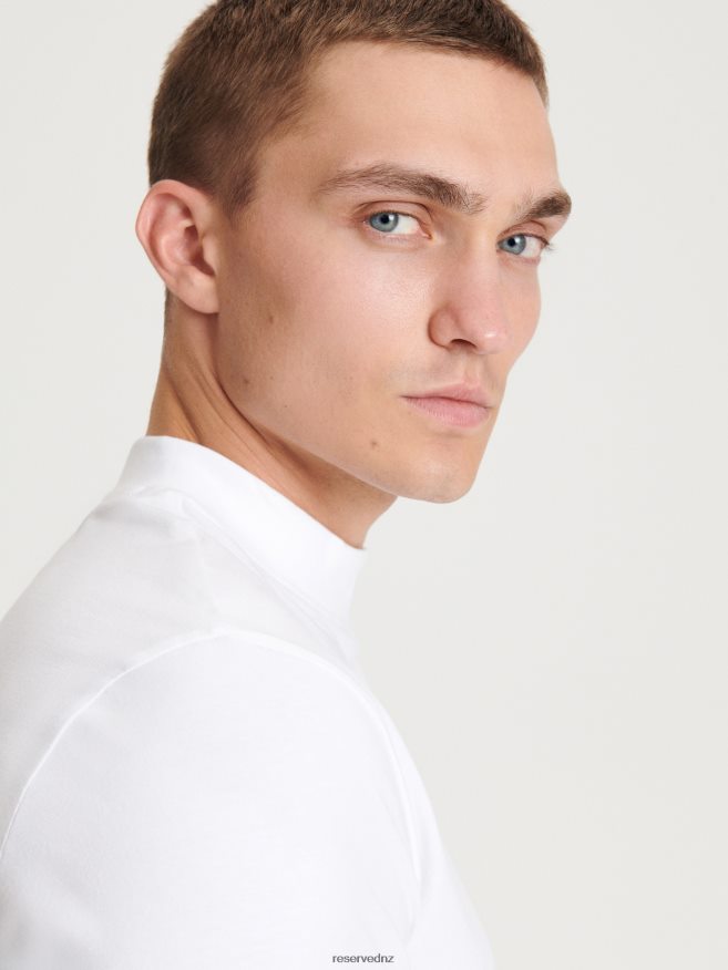 Reserved Men Slim Fit T-Shirt P6H08T1224 Apparel White