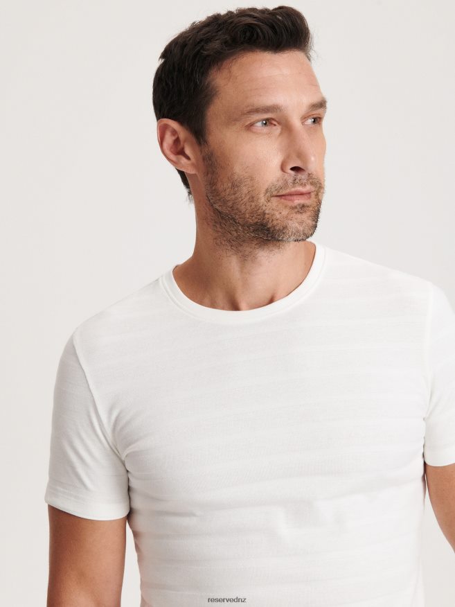 Reserved Men Slim Fit T-Shirt P6H08T1245 Apparel Cream