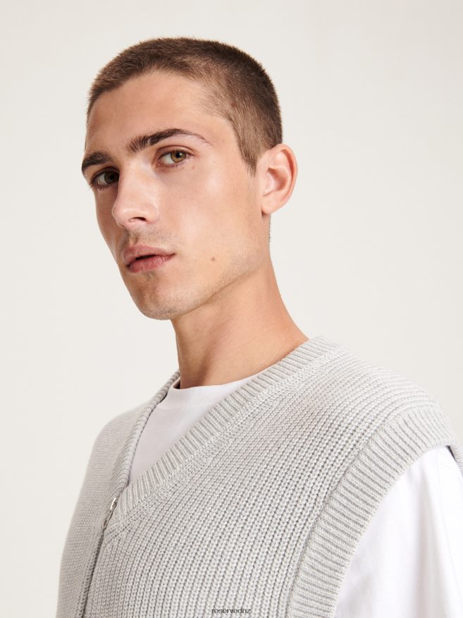 Reserved Men Cotton Vest P6H08T1096 Apparel Light Grey