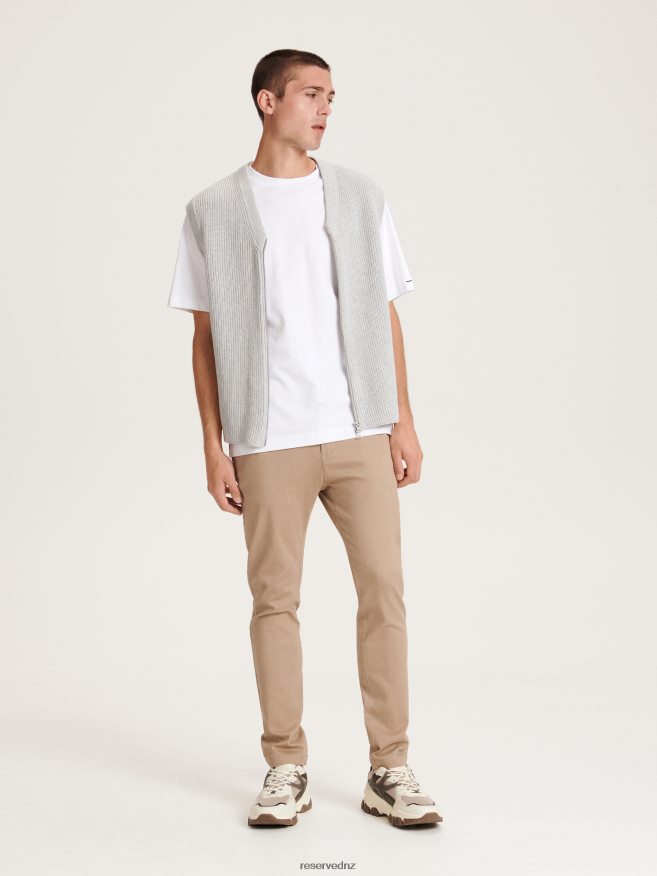 Reserved Men Cotton Vest P6H08T1096 Apparel Light Grey