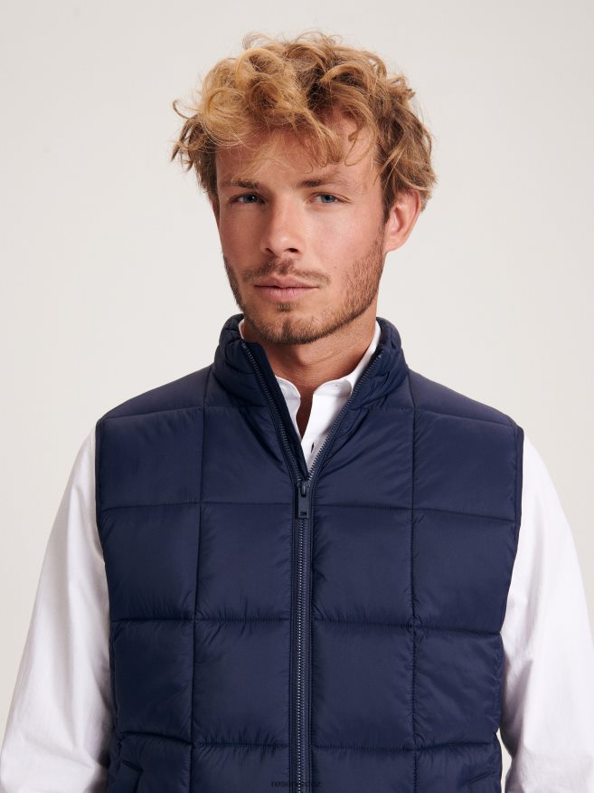 Reserved Men Vest With Stand Up Collar P6H08T1641 Apparel Navy