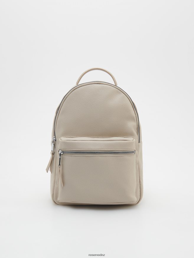 Reserved Women Faux Leather Backpack P6H08T137 Accessory Beige