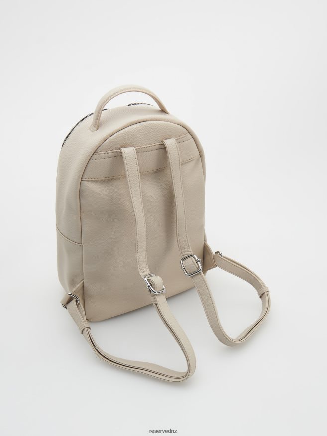 Reserved Women Faux Leather Backpack P6H08T137 Accessory Beige