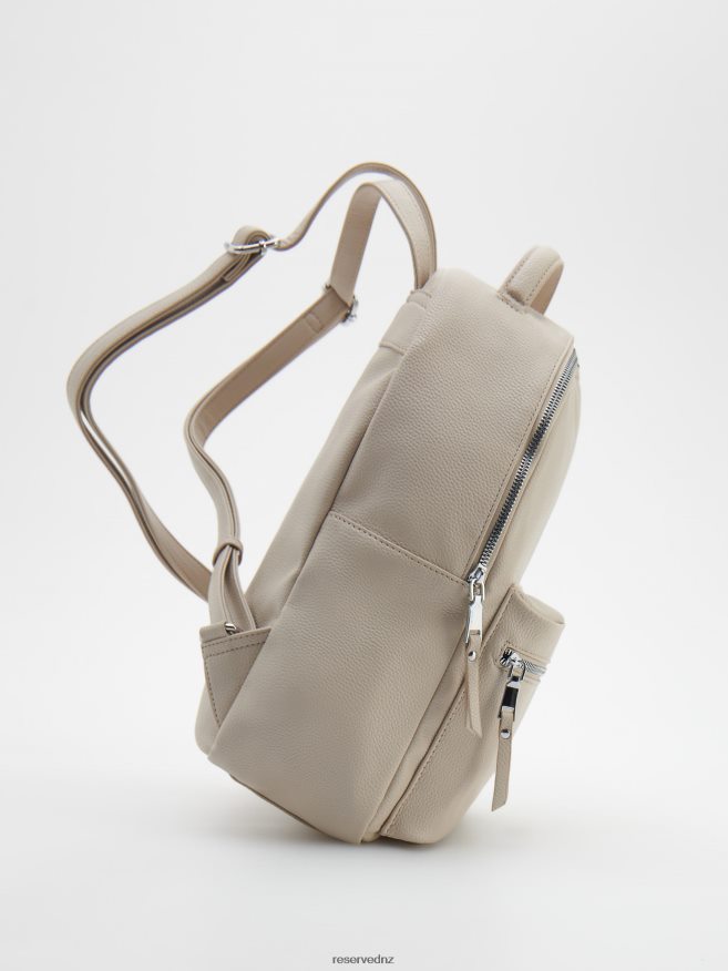 Reserved Women Faux Leather Backpack P6H08T137 Accessory Beige