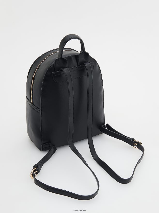 Reserved Women Faux Leather Backpack P6H08T186 Accessory Black