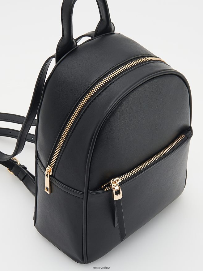 Reserved Women Faux Leather Backpack P6H08T186 Accessory Black
