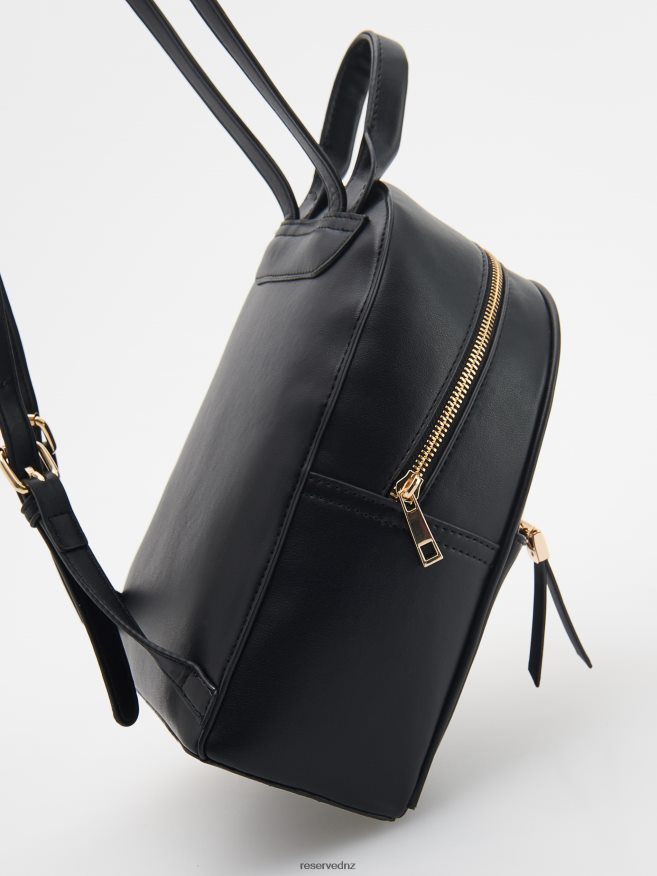 Reserved Women Faux Leather Backpack P6H08T186 Accessory Black