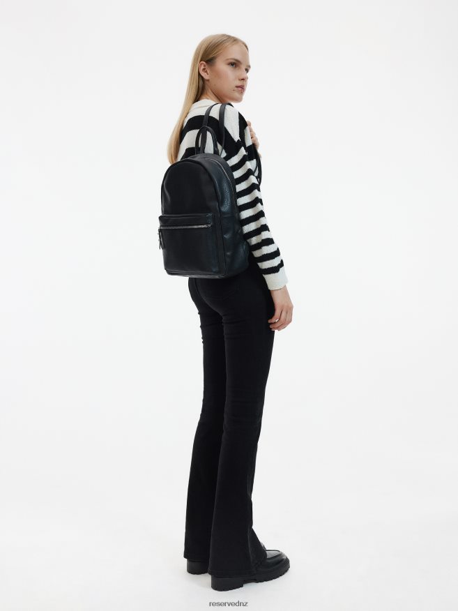 Reserved Women Faux Leather Backpack P6H08T210 Accessory Black