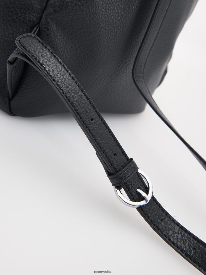 Reserved Women Faux Leather Backpack P6H08T987 Accessory Black