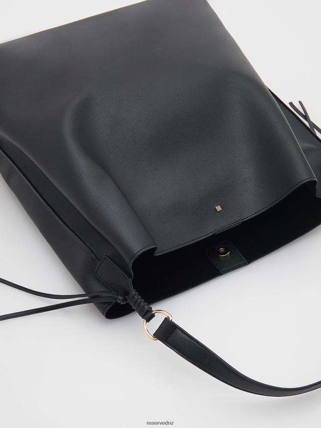 Reserved Women Faux Leather Bag P6H08T127 Accessory Black