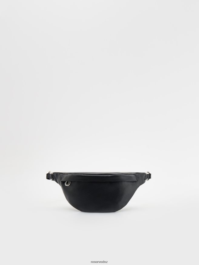 Reserved Women Faux Leather Pouch Bag P6H08T193 Accessory Black