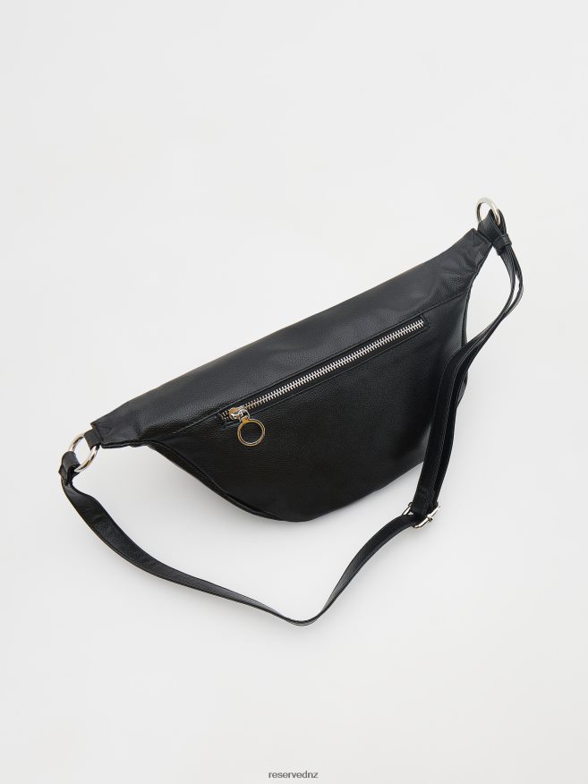 Reserved Women Faux Leather Pouch Bag P6H08T988 Accessory Black