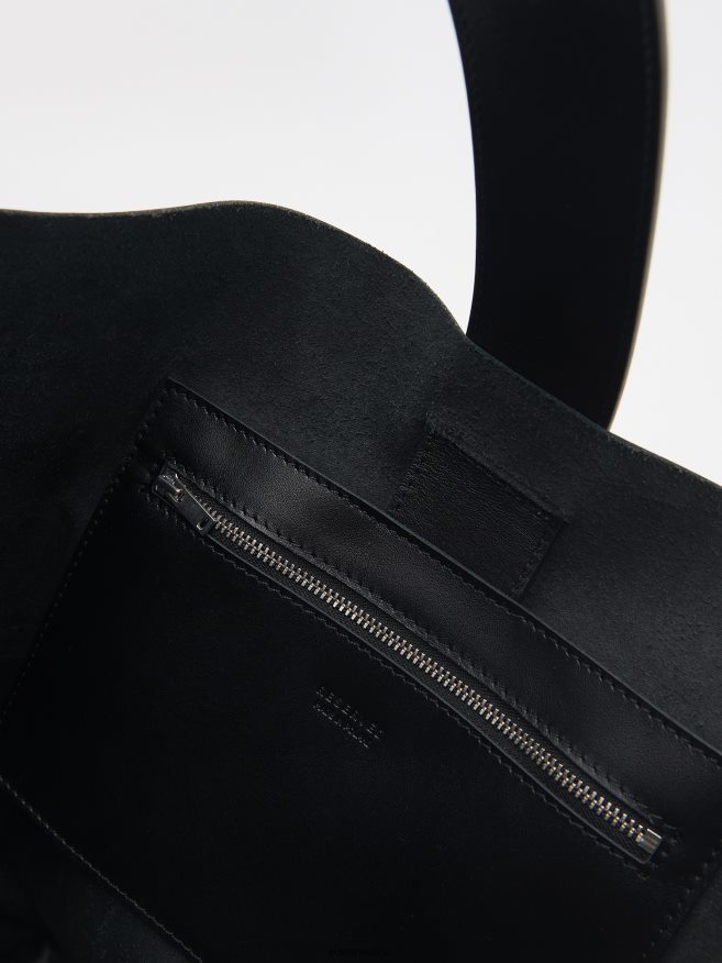 Reserved Women Leather Shopper Bag P6H08T989 Accessory Black