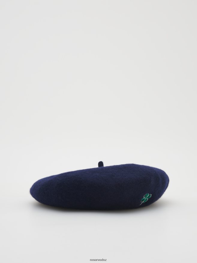 Reserved Women Wool Beret P6H08T1017 Accessory Navy