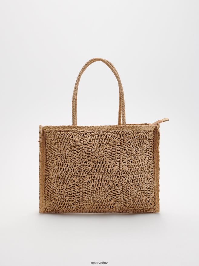 Reserved Women Woven Shopper Bag P6H08T998 Accessory Beige