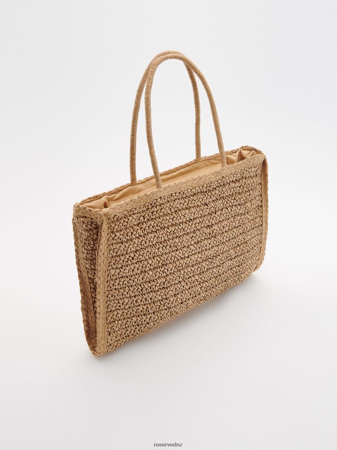Reserved Women Woven Shopper Bag P6H08T998 Accessory Beige