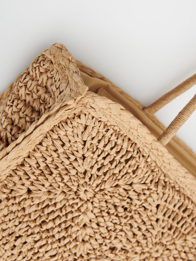 Reserved Women Woven Shopper Bag P6H08T998 Accessory Beige