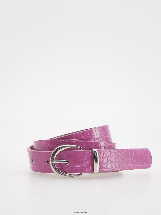Reserved Women Belt With Animal Print P6H08T1031 Accessory Orchid