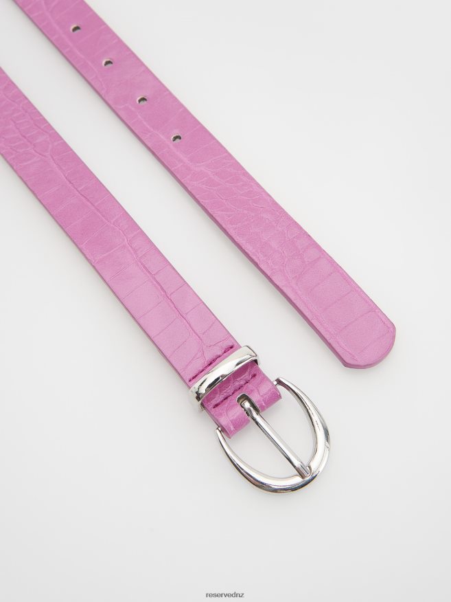 Reserved Women Belt With Animal Print P6H08T1031 Accessory Orchid