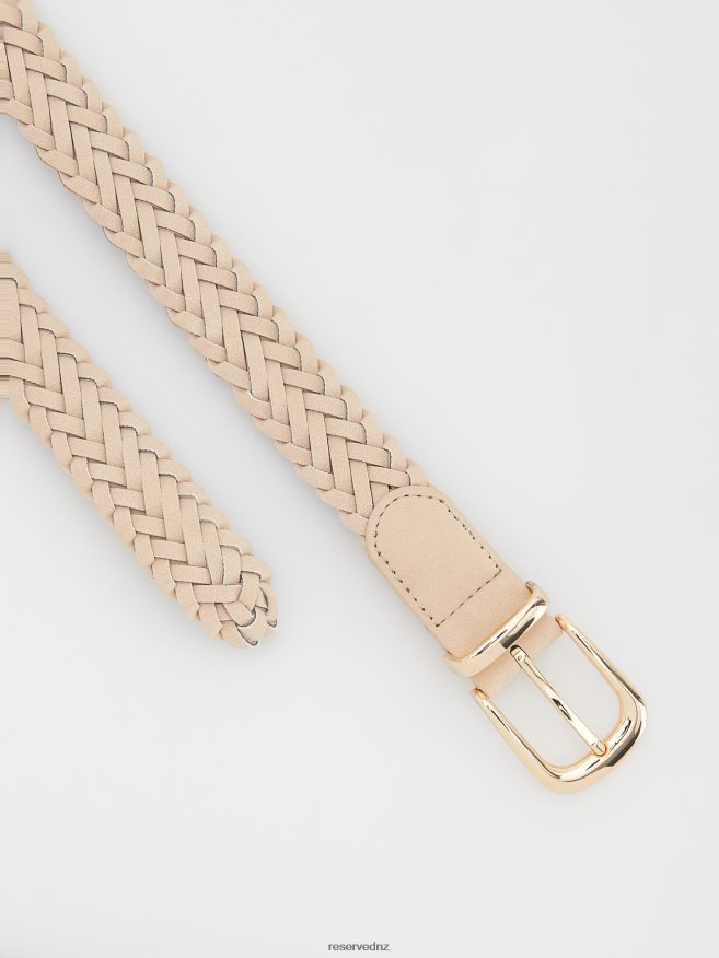 Reserved Women Braided Belt With Buckle P6H08T1025 Accessory Beige