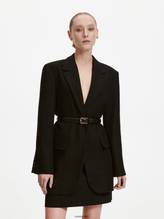 Reserved Women Buckle Belt P6H08T1026 Accessory Black