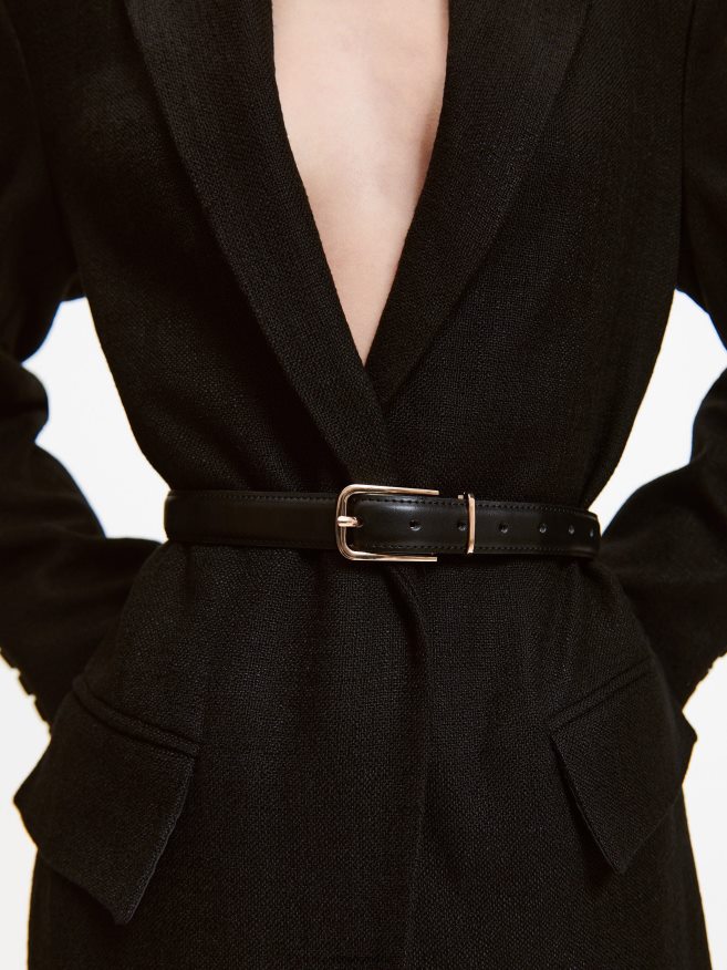 Reserved Women Buckle Belt P6H08T1026 Accessory Black