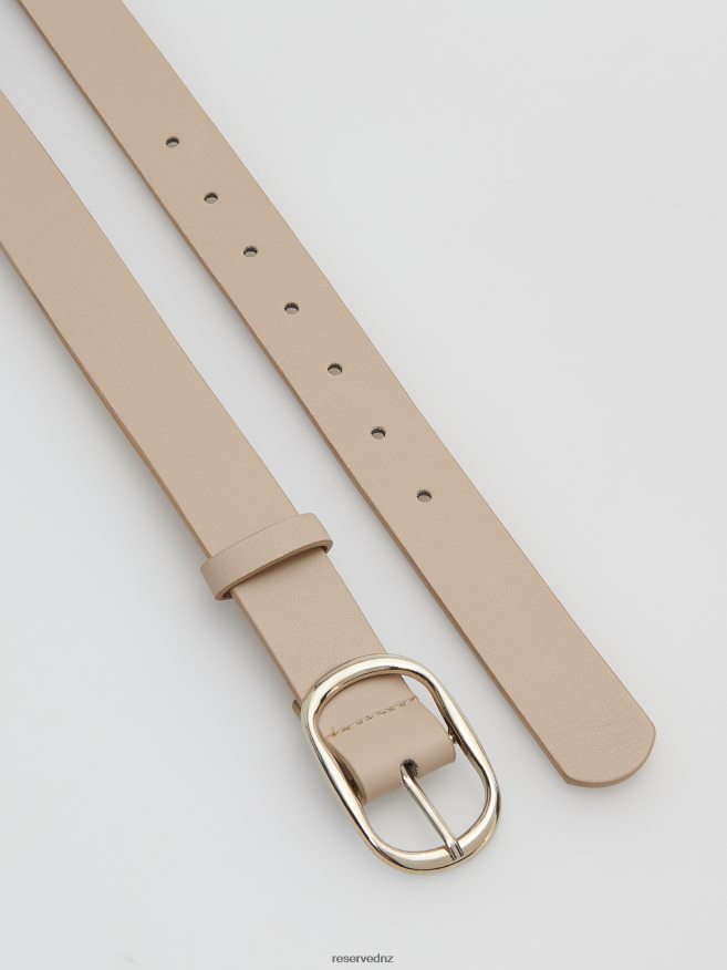 Reserved Women Buckle Belt P6H08T1029 Accessory Beige