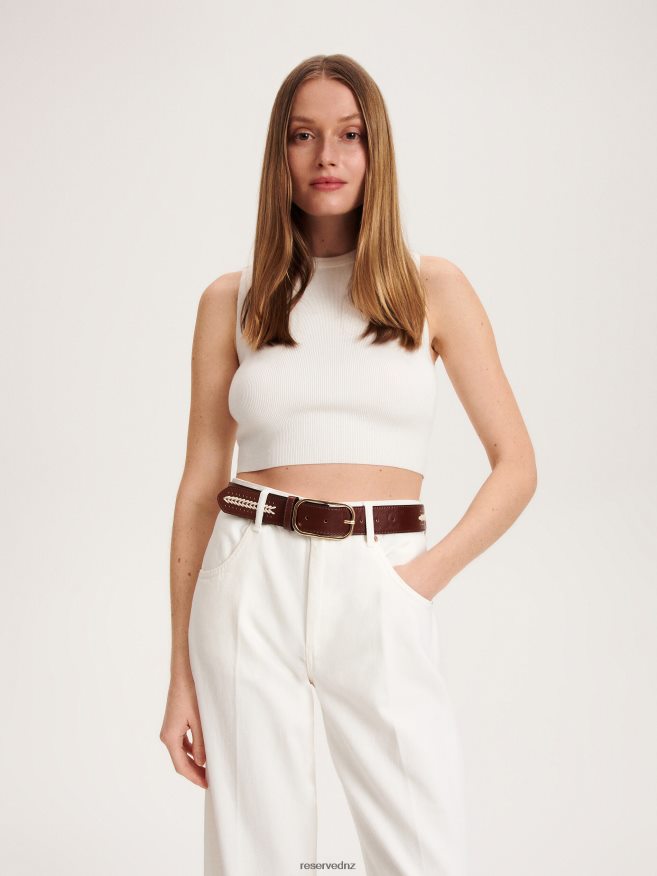 Reserved Women Buckle Belt P6H08T1030 Accessory Brown