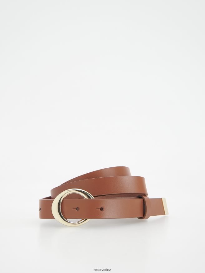 Reserved Women Leather Rich Belt P6H08T1023 Accessory Brown