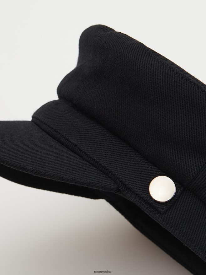 Reserved Women Baker Boy Hat P6H08T1002 Accessory Black