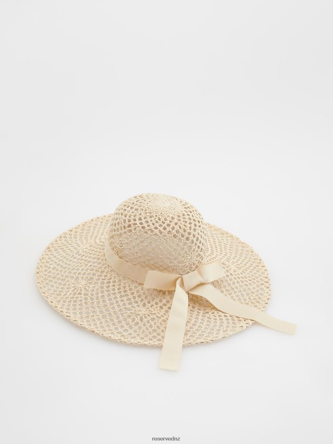 Reserved Women Hat With Decorative Bow Detail P6H08T1013 Accessory Nude